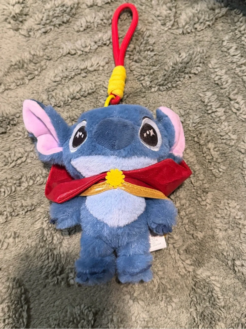 Cute Blue Plush Cartoon Character Keychain for Kids